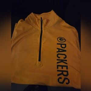 Nike Yellow Packers Dri-Fit Pull Over- XL. Never Worn!